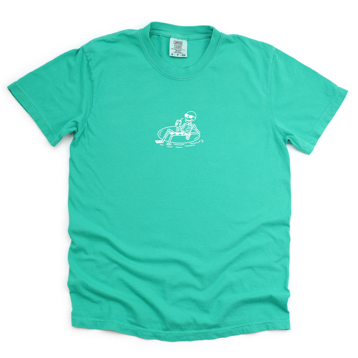 Floating Skeleton - Women's Garment Dyed Graphic T-Shirt