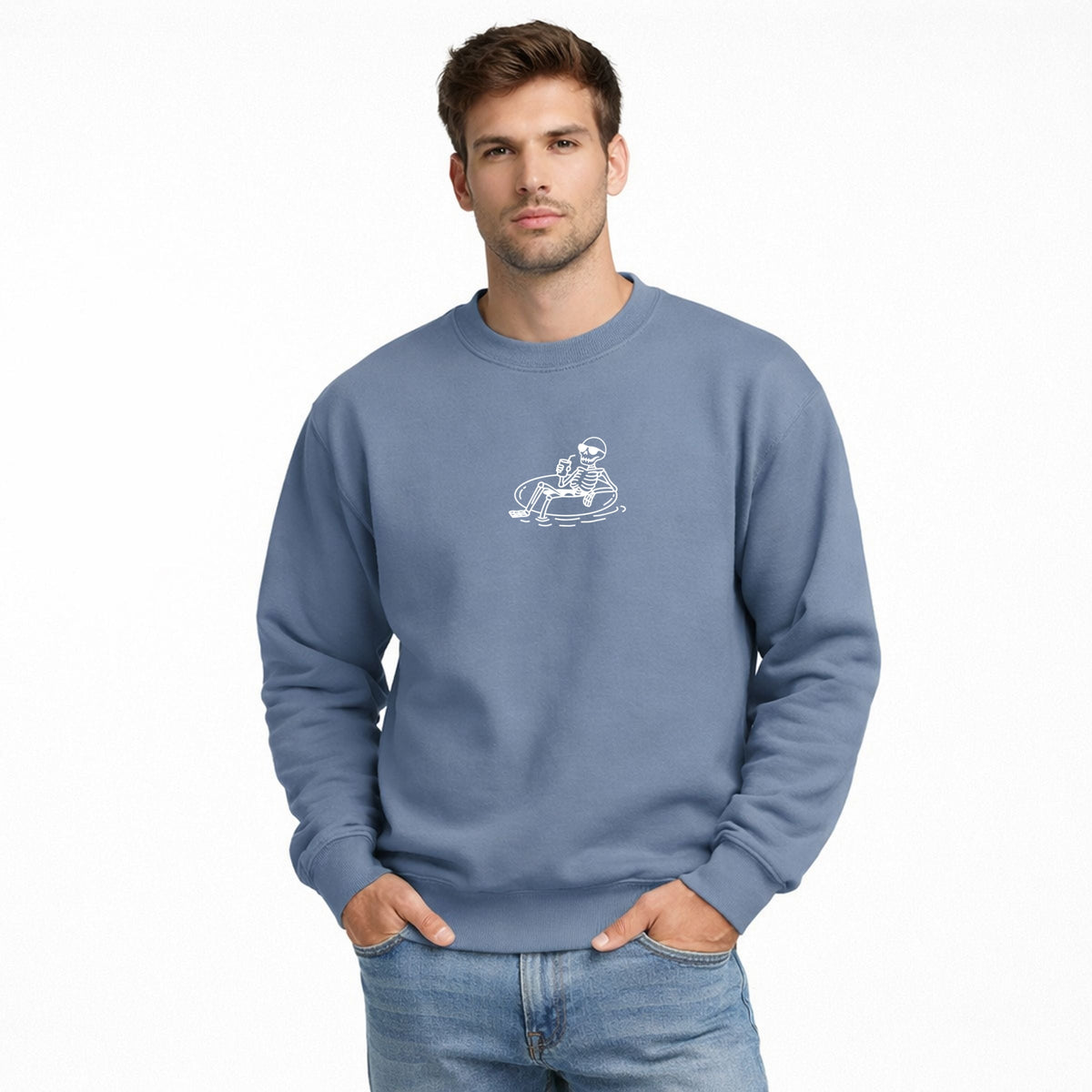 Floating Skeleton - Men's Graphic Sweatshirt