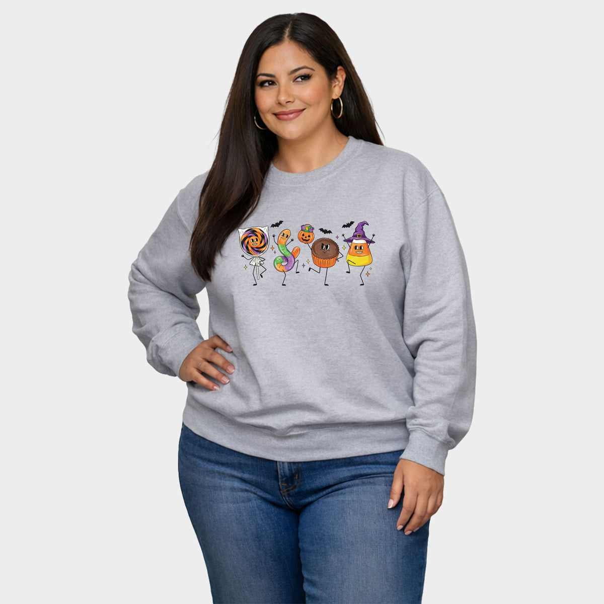 Candy Stick Figures - Women's Plus Sized Graphic Sweatshirt