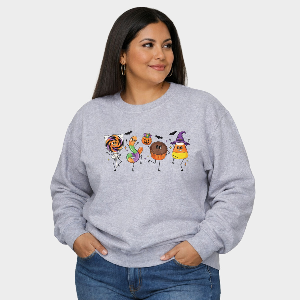 Candy Stick Figures - Women's Plus Sized Graphic Sweatshirt
