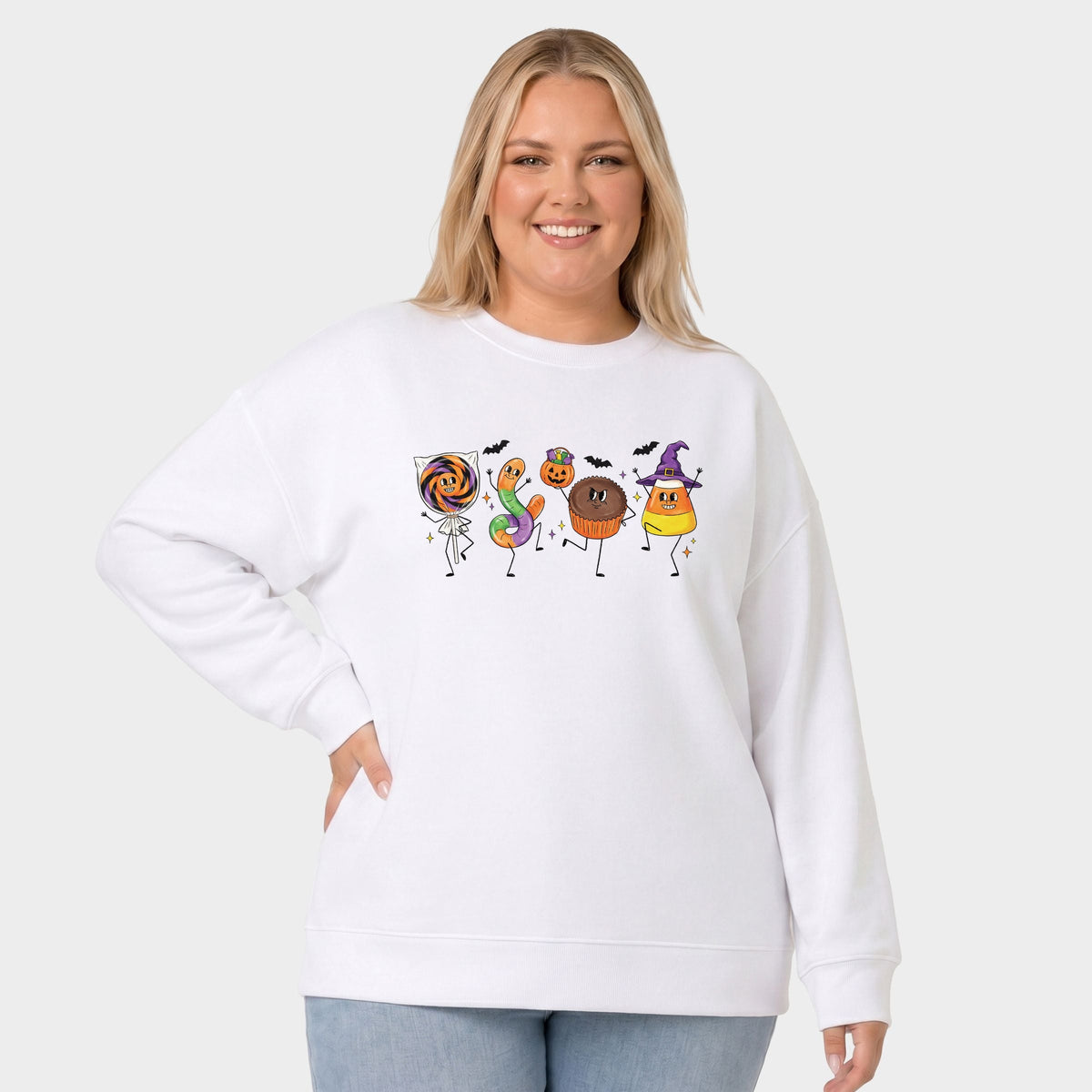 Candy Stick Figures - Women's Plus Sized Graphic Sweatshirt