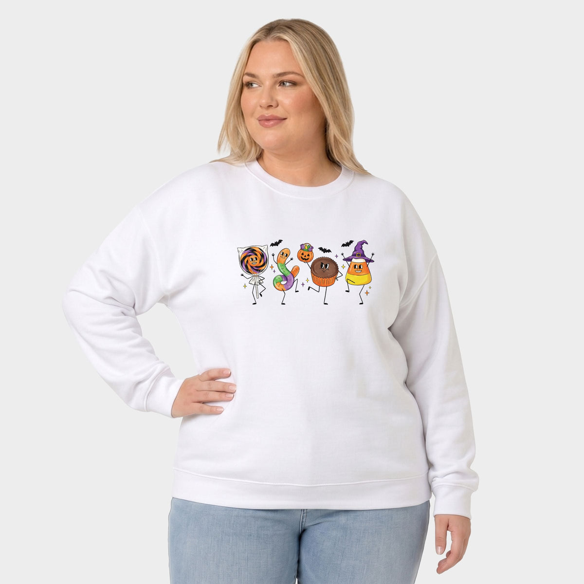 Candy Stick Figures - Women's Plus Sized Graphic Sweatshirt