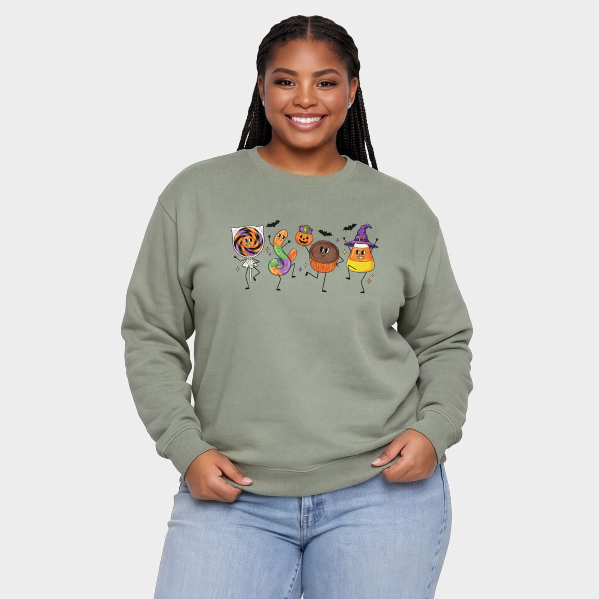Candy Stick Figures - Women's Plus Sized Graphic Sweatshirt