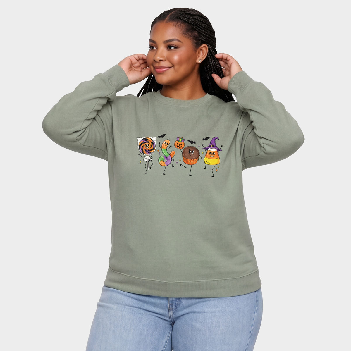 Candy Stick Figures - Women's Plus Sized Graphic Sweatshirt
