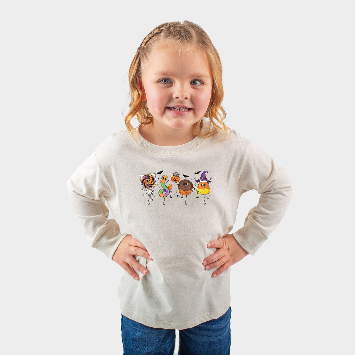 Candy Stick Figures - Toddler Long Sleeve Graphic Tee