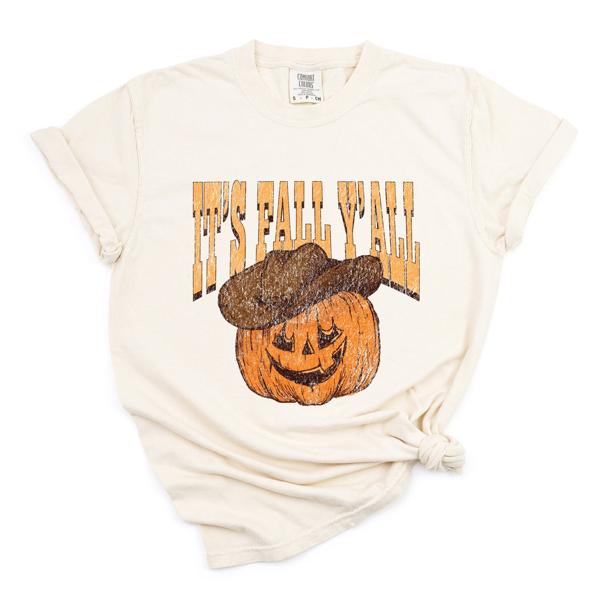 It's Fall Y'all Jack-O-Lantern - Women's Garment Dyed Graphic T-Shirt