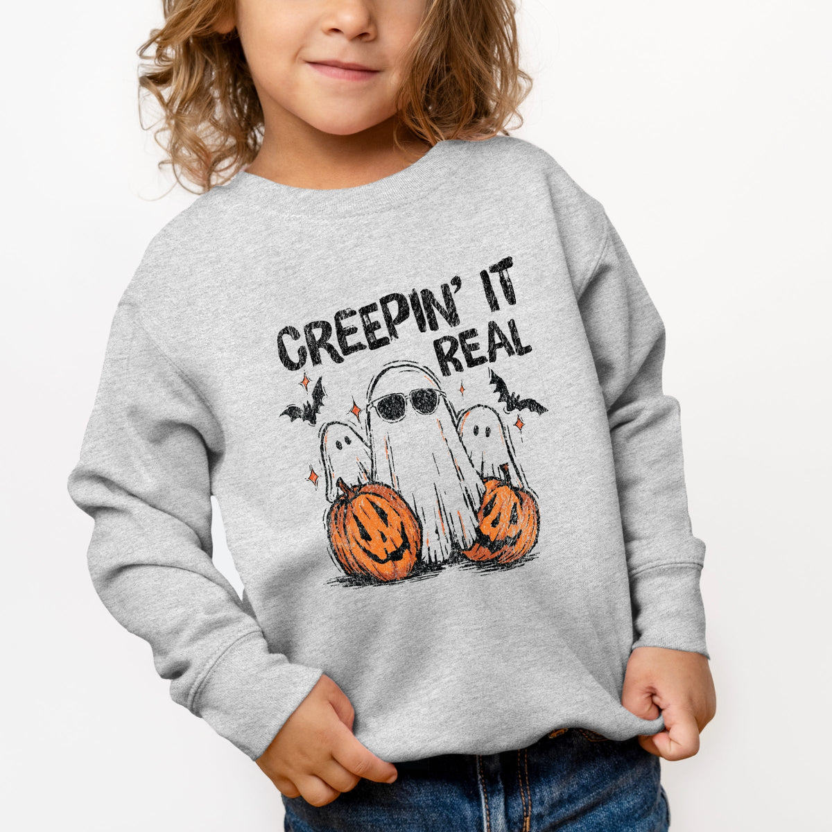 Creepin it Real Ghosts - Toddler Graphic Sweatshirt