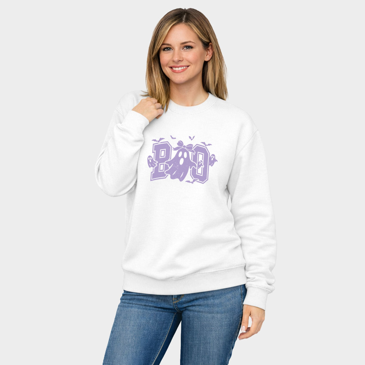 Boo Varsity Ghosts Coquette - Women's Graphic Sweatshirt