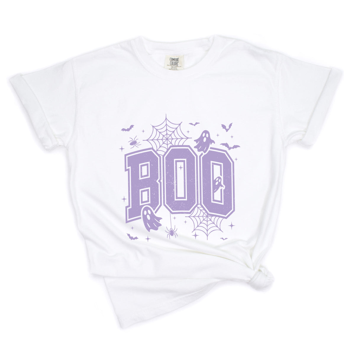 Boo Varsity Ghosts - Women's Garment Dyed Graphic T-Shirt