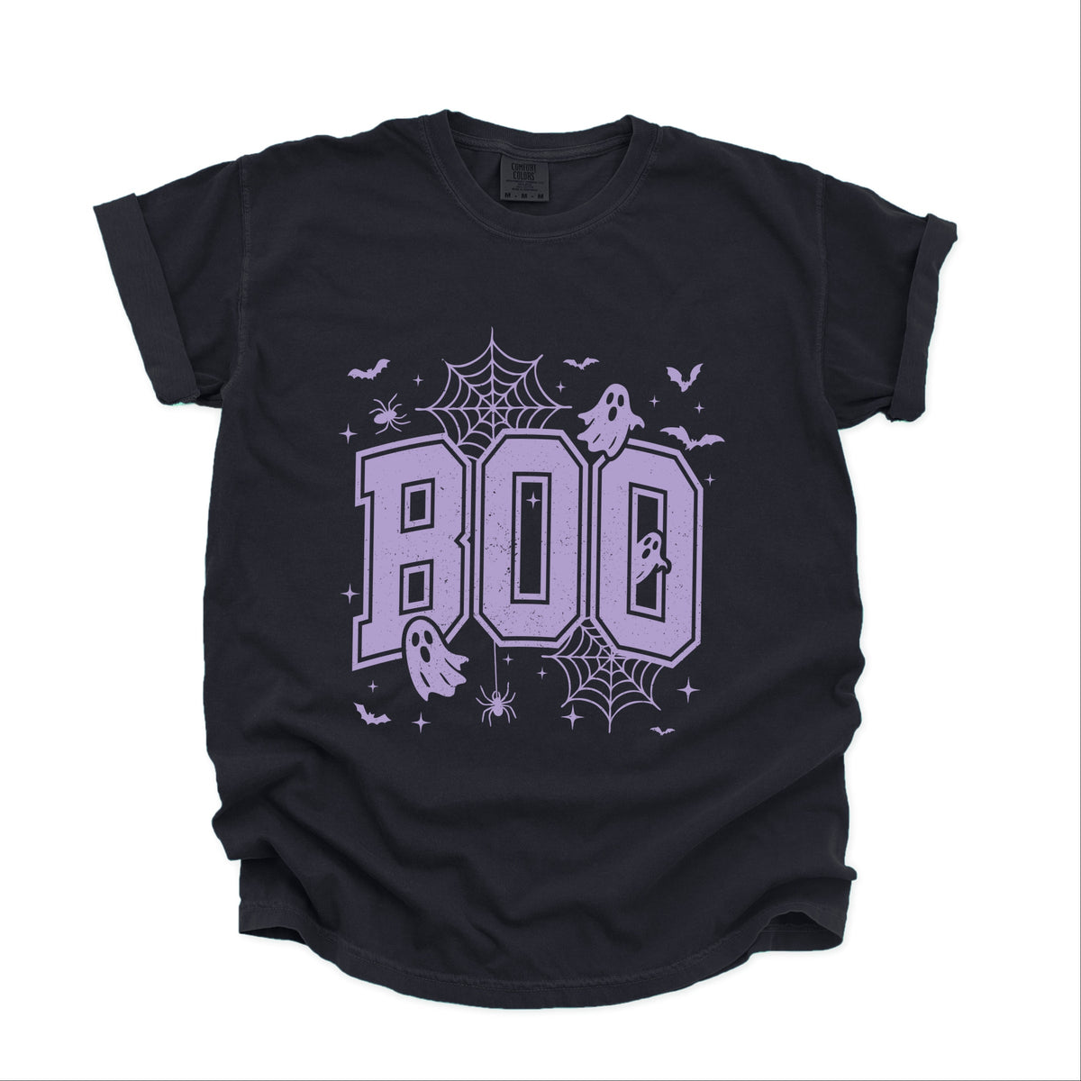 Boo Varsity Ghosts - Women's Garment Dyed Graphic T-Shirt