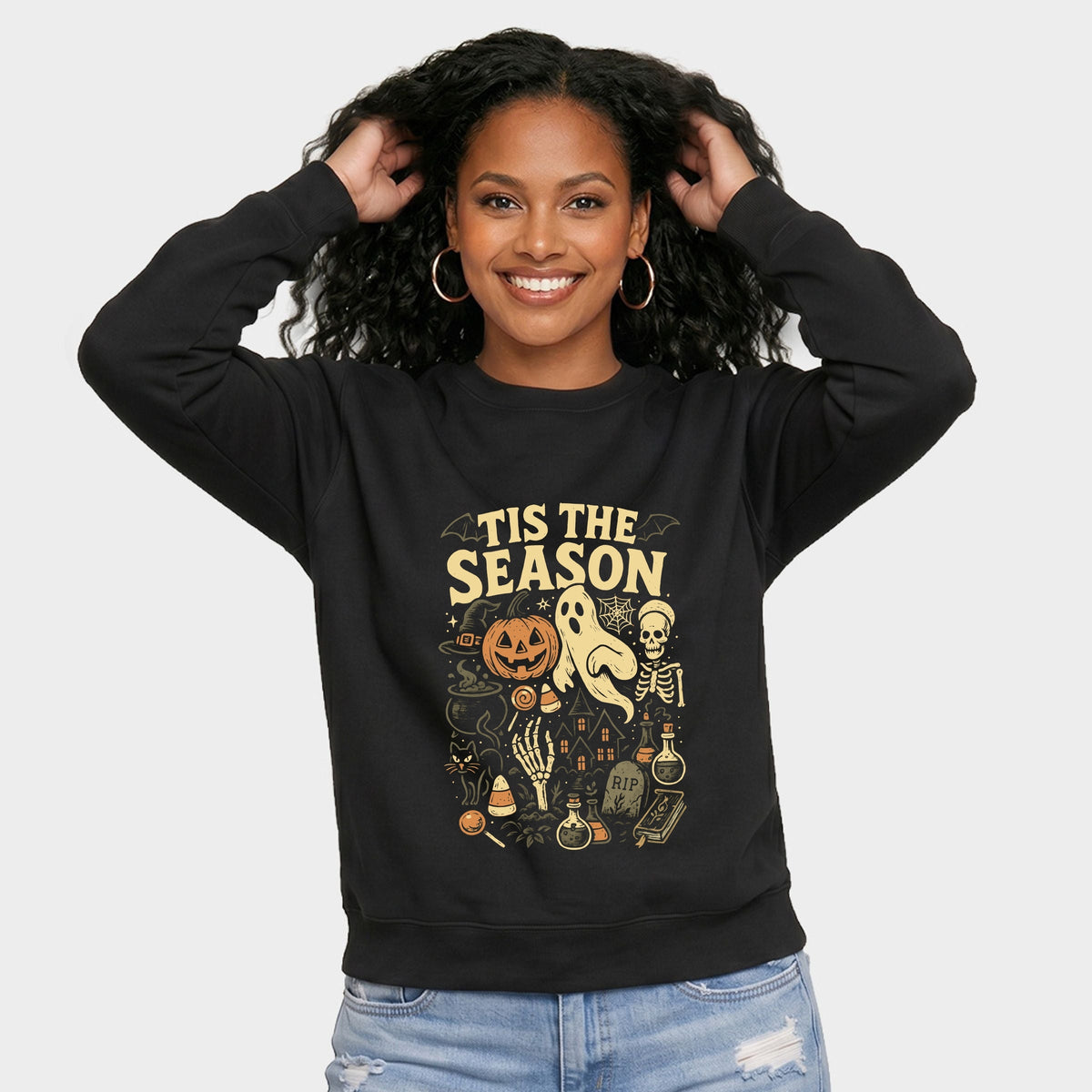 Tis The Season Halloween - Women's Graphic Sweatshirt