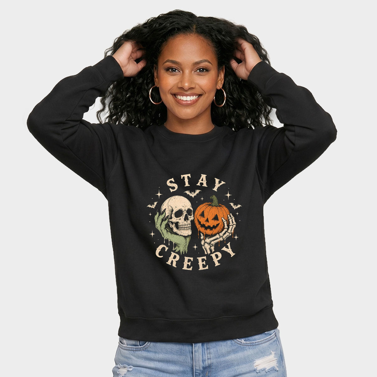 Stay Creepy - Women's Graphic Sweatshirt