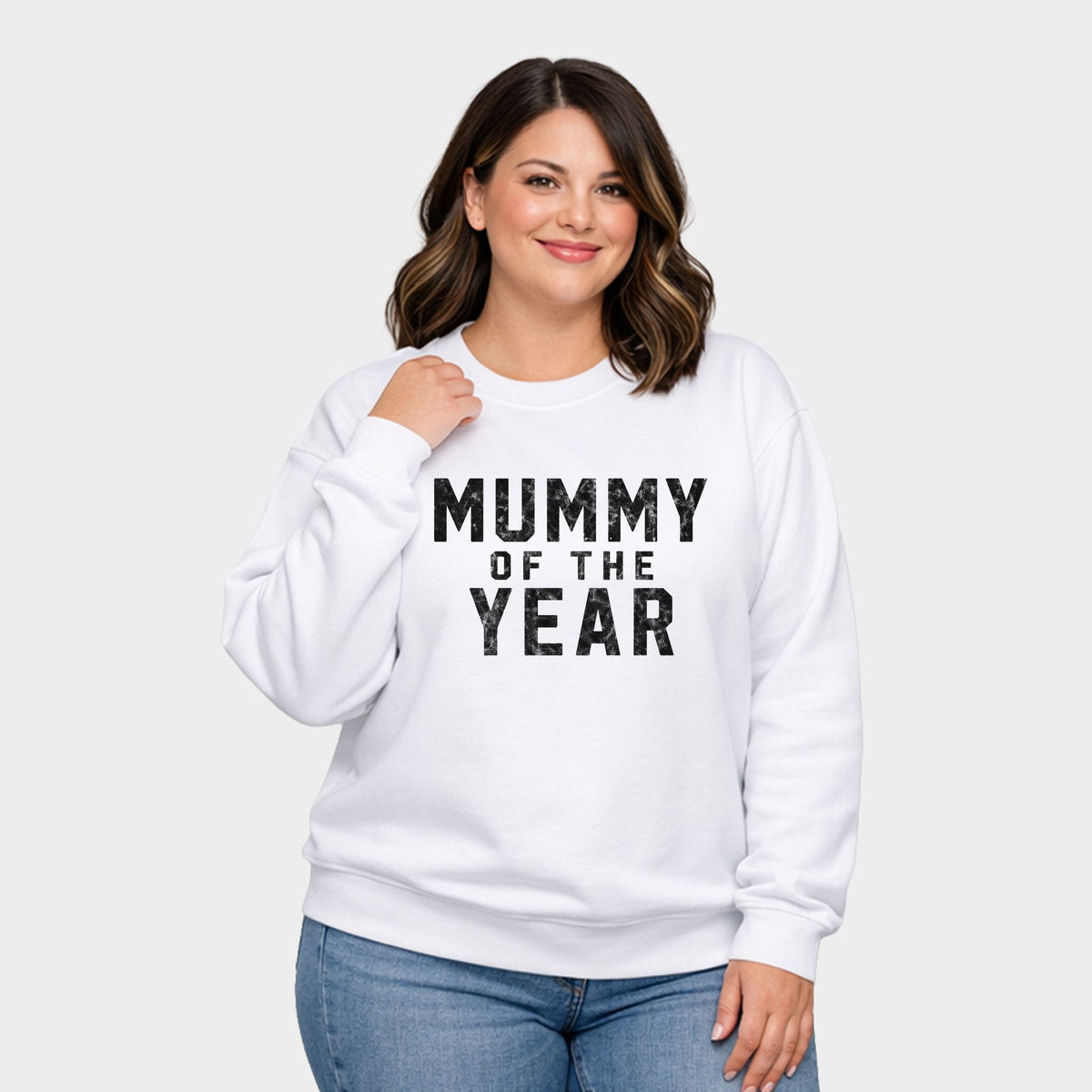 Mummy of the Year  -  Women's Plus Sized Graphic Sweatshirt