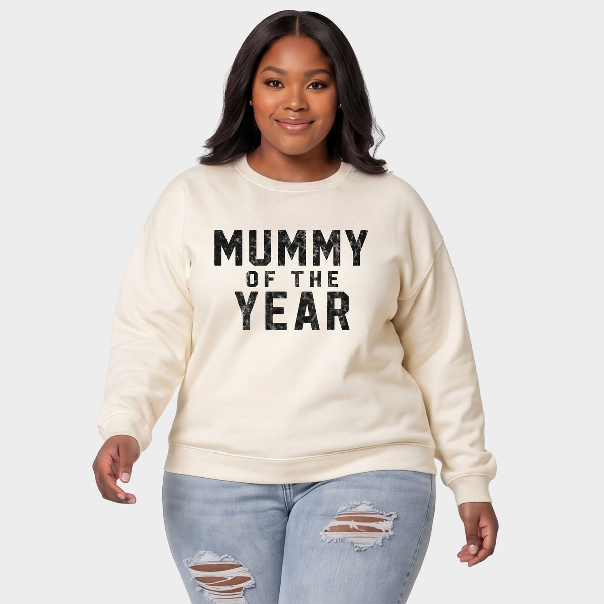 Mummy of the Year  -  Women's Plus Sized Graphic Sweatshirt