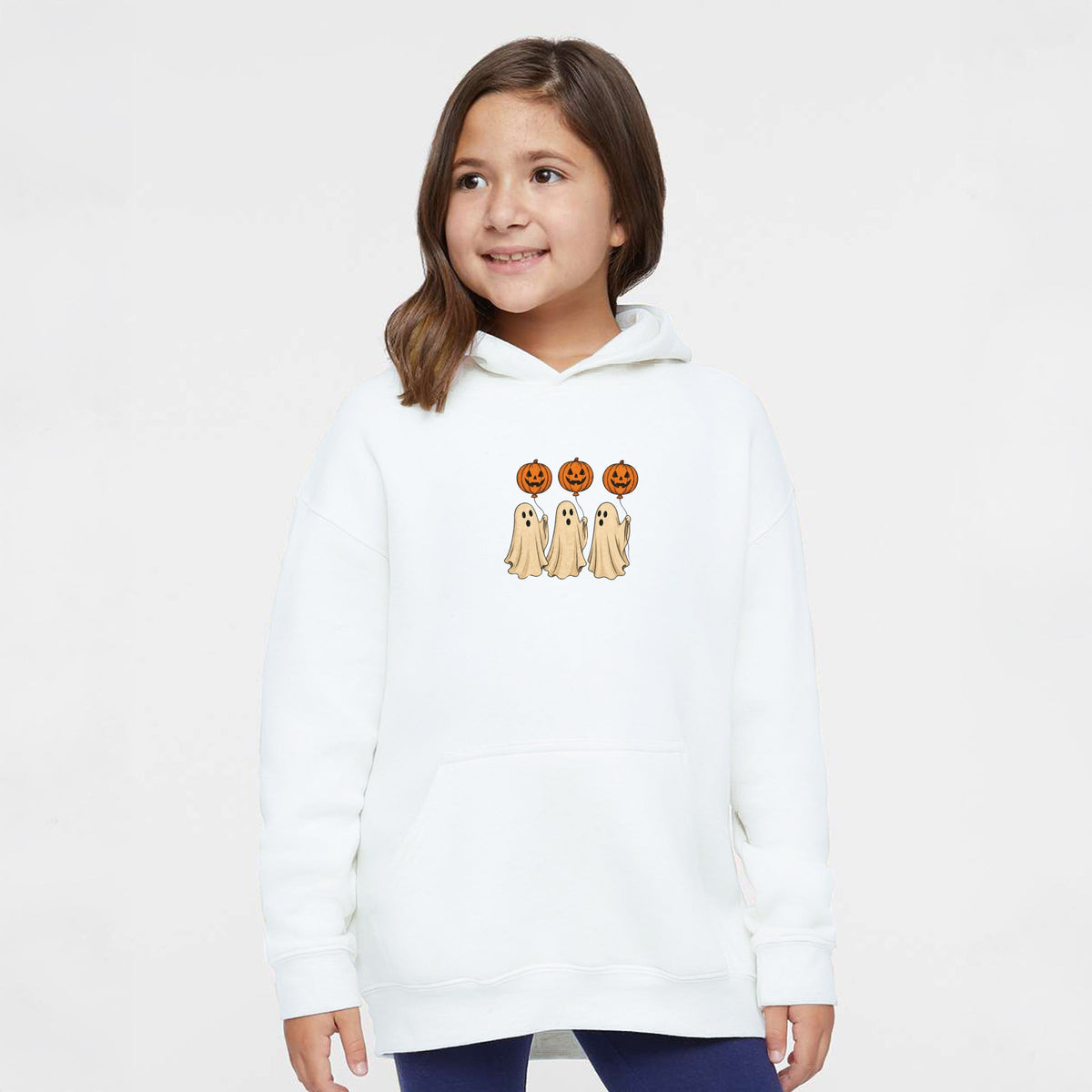 Ghosts With Pumpkins - Youth Graphic Hoodie