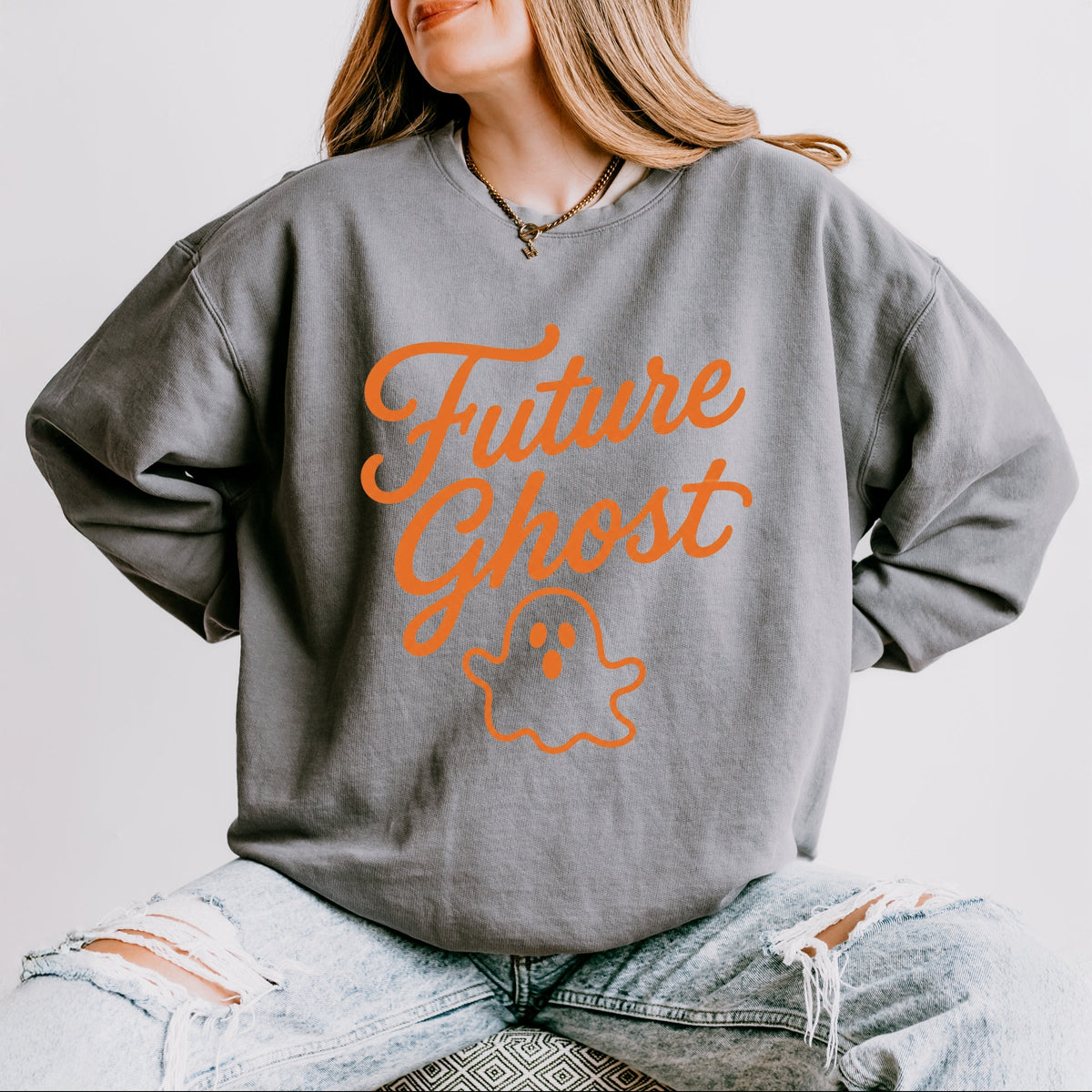 Future Ghost - Women's Lightweight Garment Dyed Sweatshirt