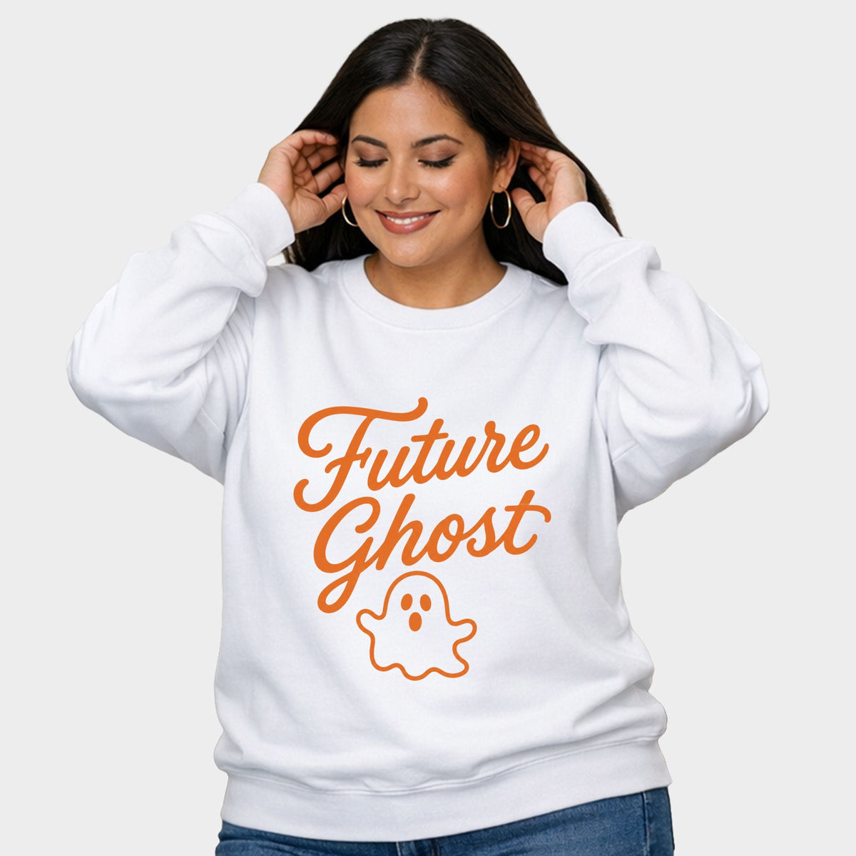 Future Ghost -  Women's Plus Sized Graphic Sweatshirt