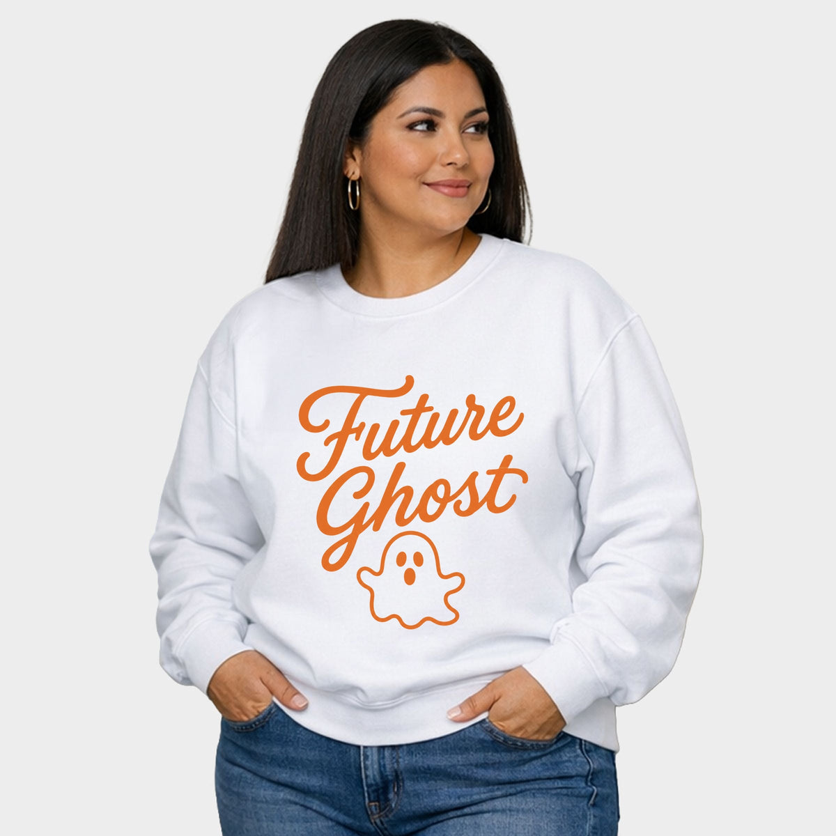 Future Ghost -  Women's Plus Sized Graphic Sweatshirt