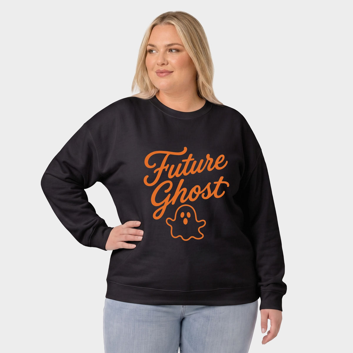 Future Ghost -  Women's Plus Sized Graphic Sweatshirt