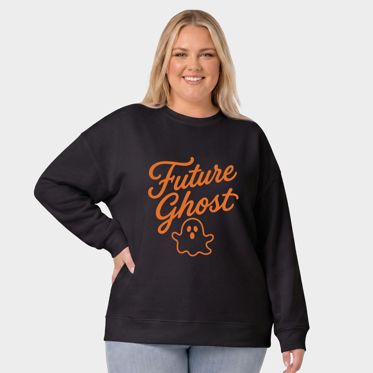 Future Ghost -  Women's Plus Sized Graphic Sweatshirt