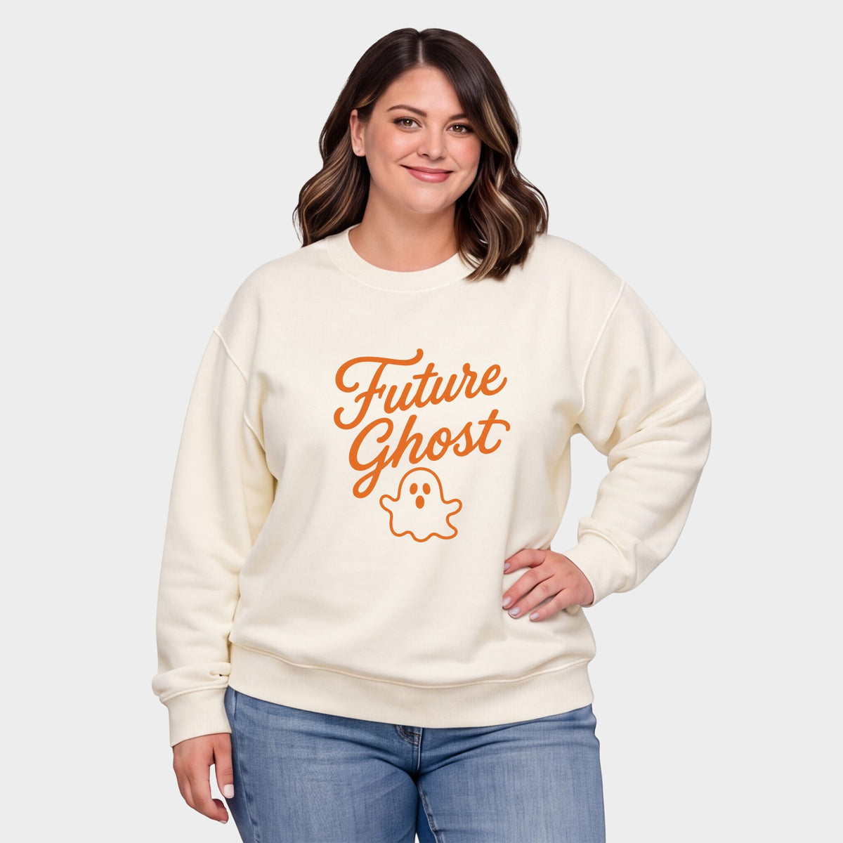 Future Ghost -  Women's Plus Sized Graphic Sweatshirt