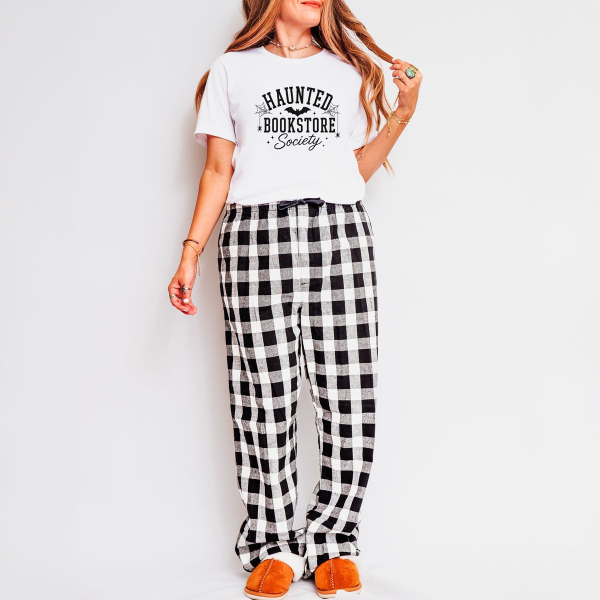 Haunted Bookstore - Women's Plaid Pants and Tee Set