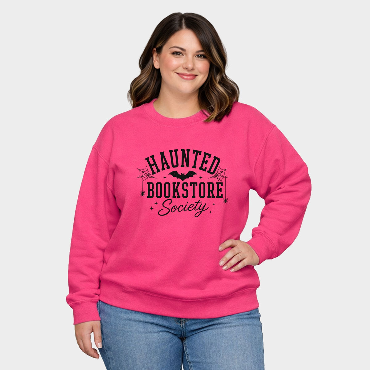 Haunted Bookstore -  Women's Plus Sized Graphic Sweatshirt