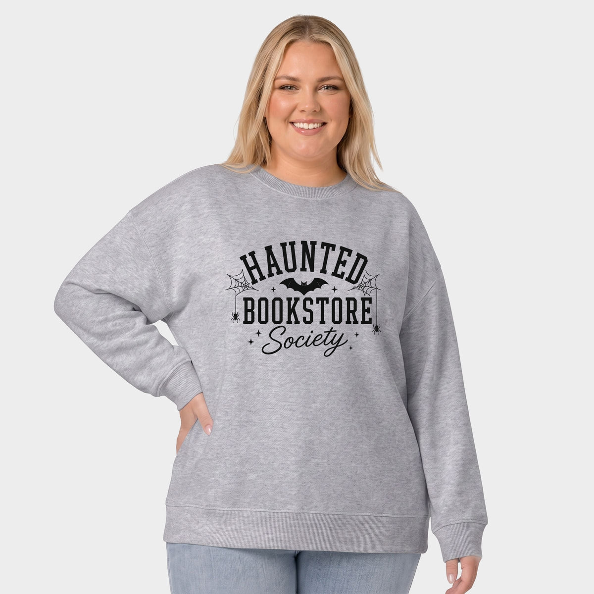 Haunted Bookstore -  Women's Plus Sized Graphic Sweatshirt