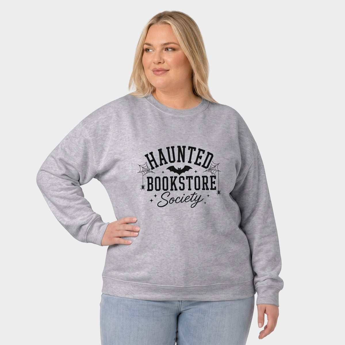 Haunted Bookstore -  Women's Plus Sized Graphic Sweatshirt