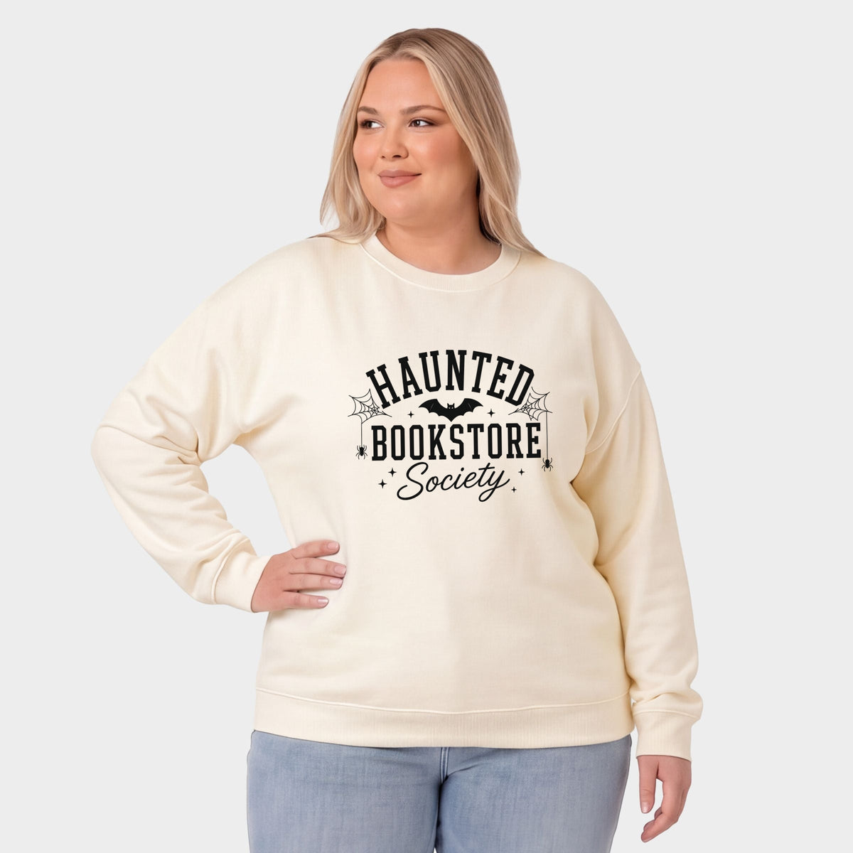 Haunted Bookstore -  Women's Plus Sized Graphic Sweatshirt