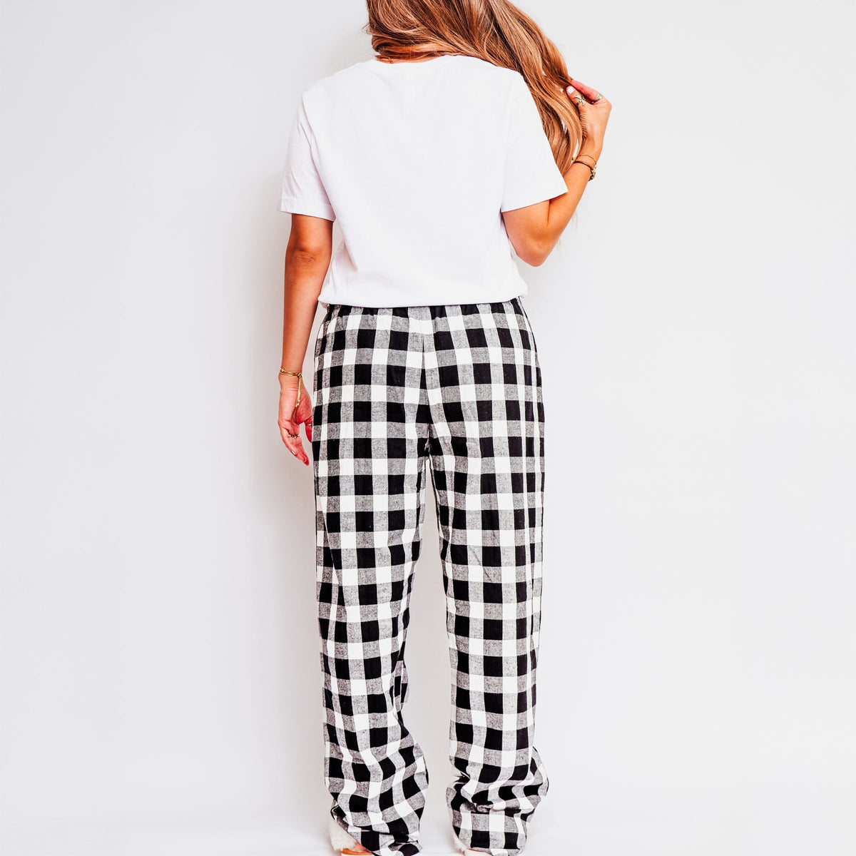 Haunt Mess - Women's Plaid Pants and Tee Set