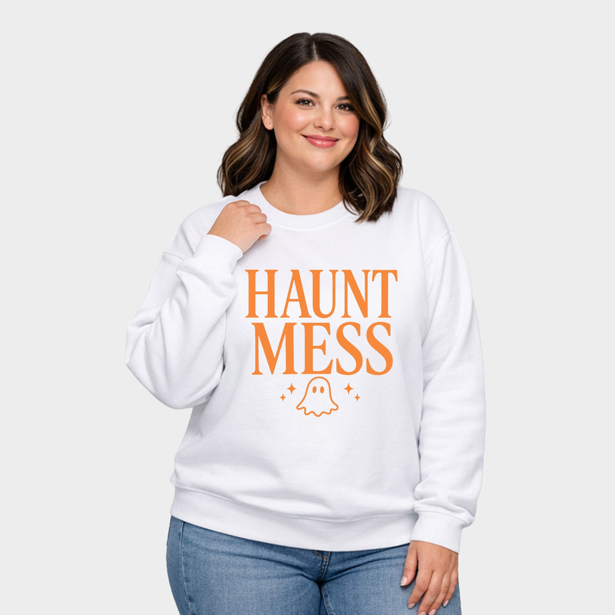 Haunt Mess -  Women's Plus Sized Graphic Sweatshirt