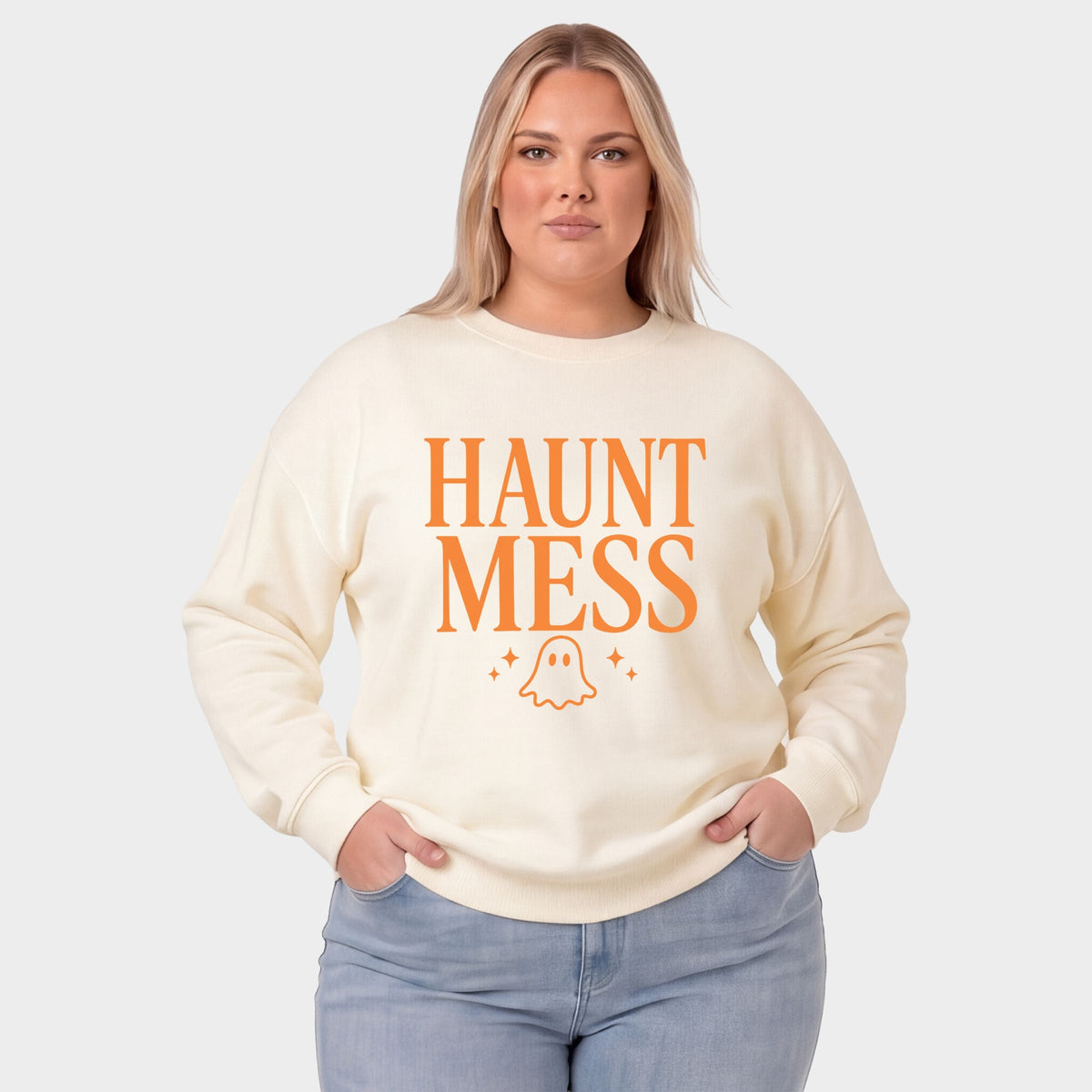 Haunt Mess -  Women's Plus Sized Graphic Sweatshirt