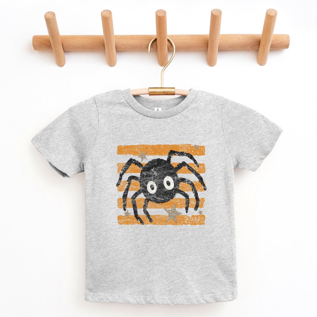 Spider Orange Stripes - Youth Short Sleeve Graphic T-Shirt