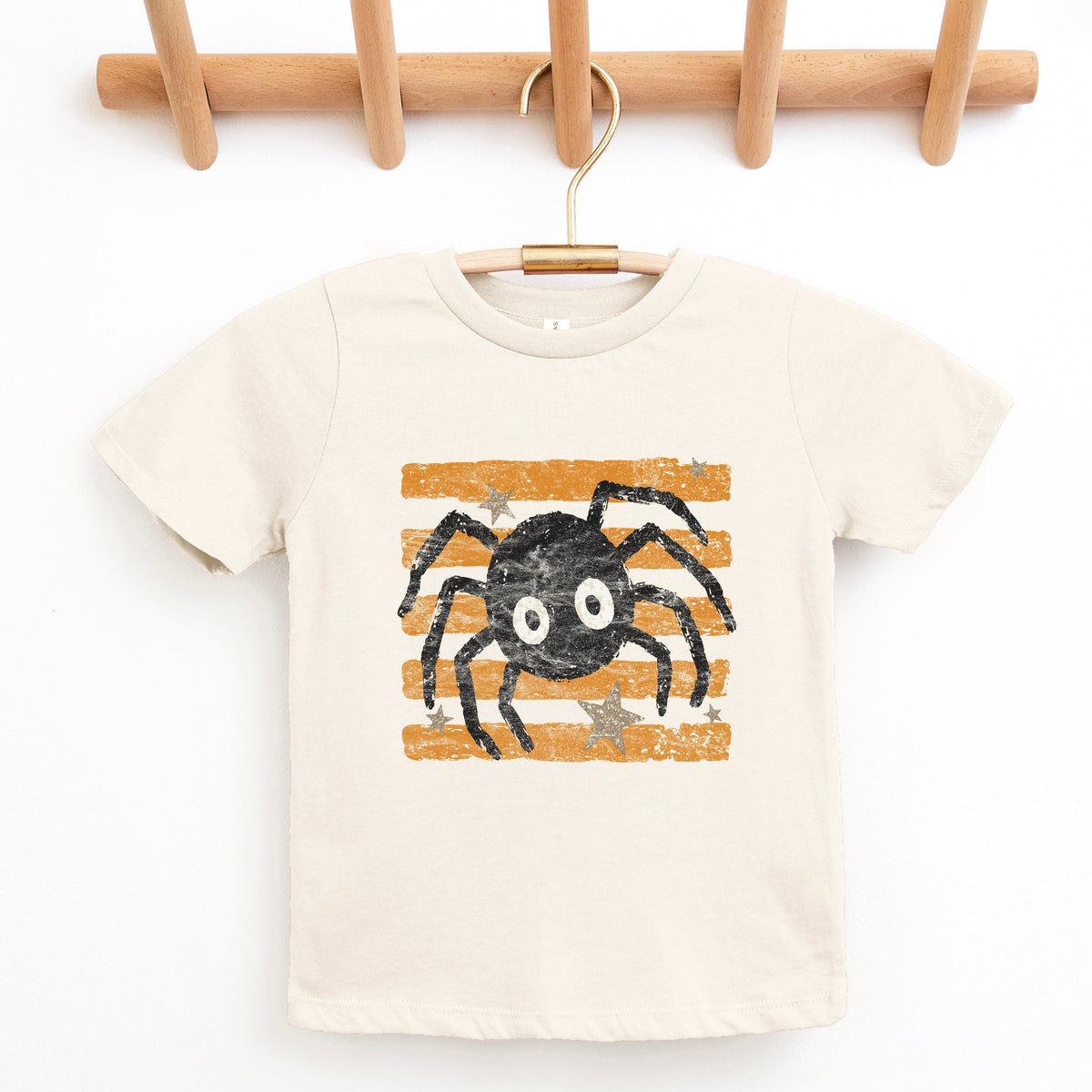 Spider Orange Stripes - Youth Short Sleeve Graphic T-Shirt