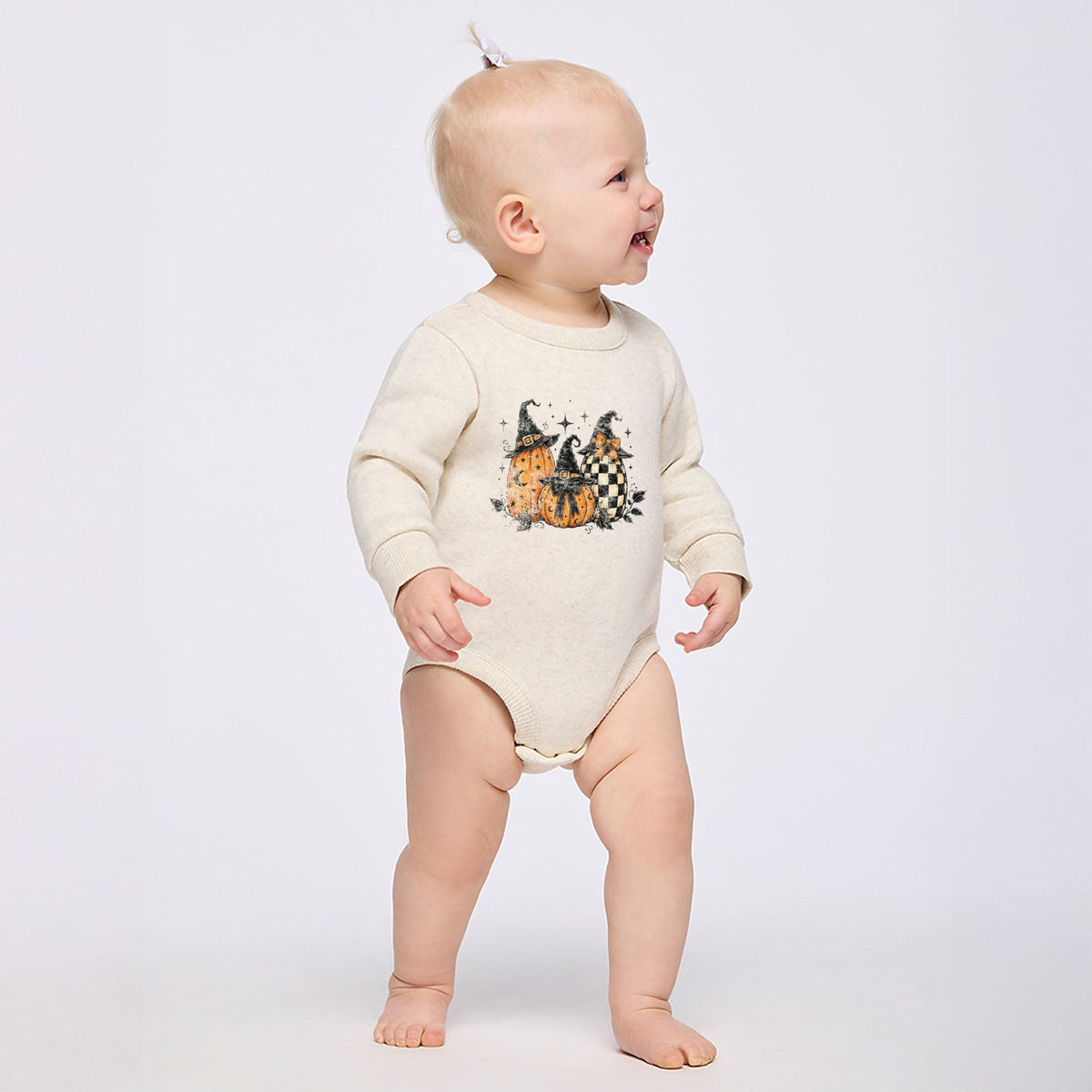 Witch Hat Pumpkins - Infant Fleece BodySuit