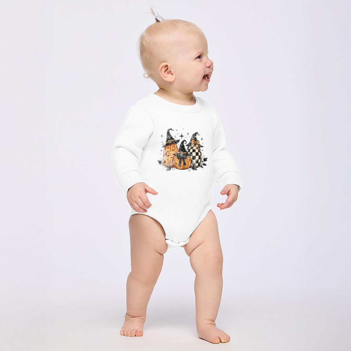 Witch Hat Pumpkins - Infant Fleece BodySuit