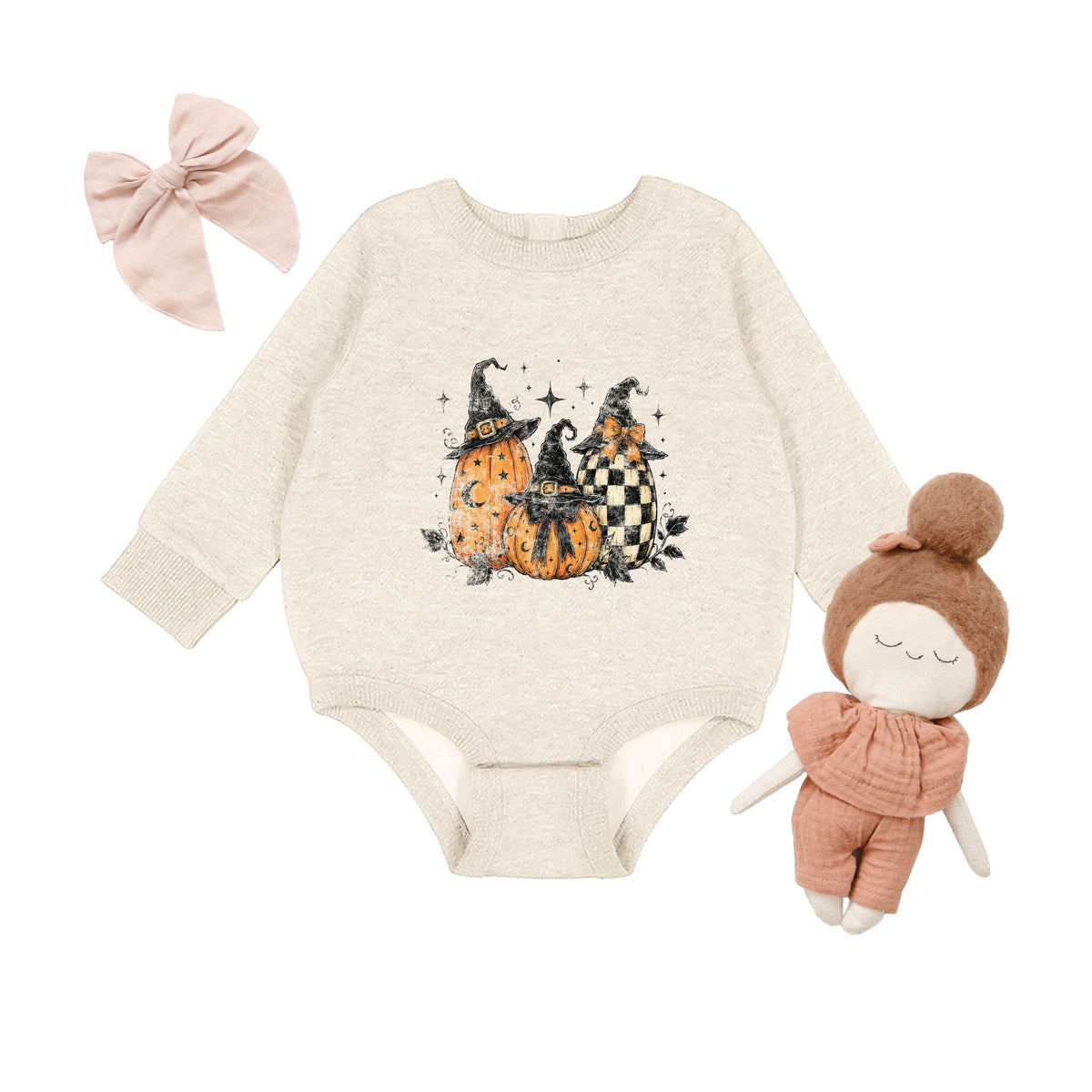 Witch Hat Pumpkins - Infant Fleece BodySuit