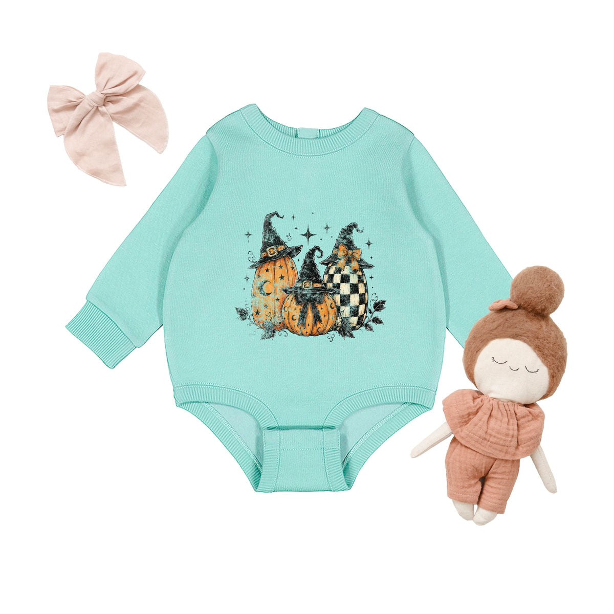 Witch Hat Pumpkins - Infant Fleece BodySuit