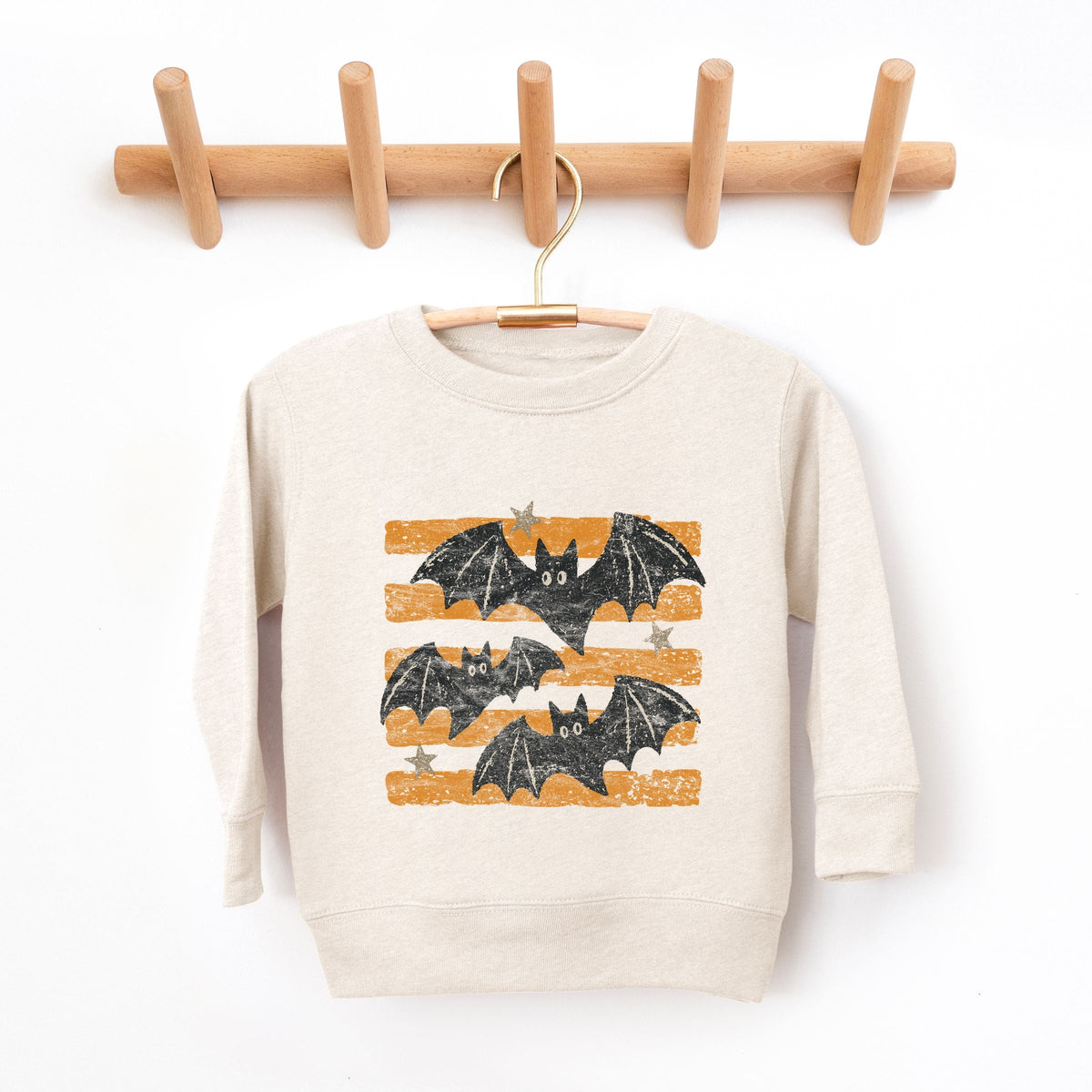 Bats Orange Stripes - Youth Graphic Sweatshirt