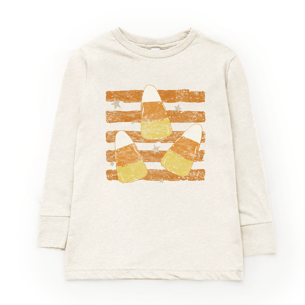 Candy Corn Orange Stripes - Youth Long Sleeve Graphic T-Shirt