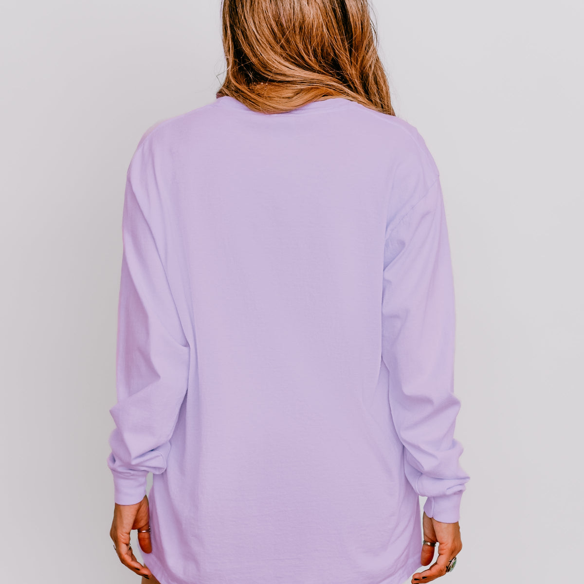 Skeleton Hand Orange Stripes - Women's Garment Dyed Long Sleeve Graphic T-Shirt