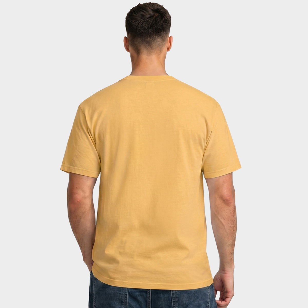 Skeleton Hand Orange Stripes - Men's Garment Dyed Graphic T-Shirt