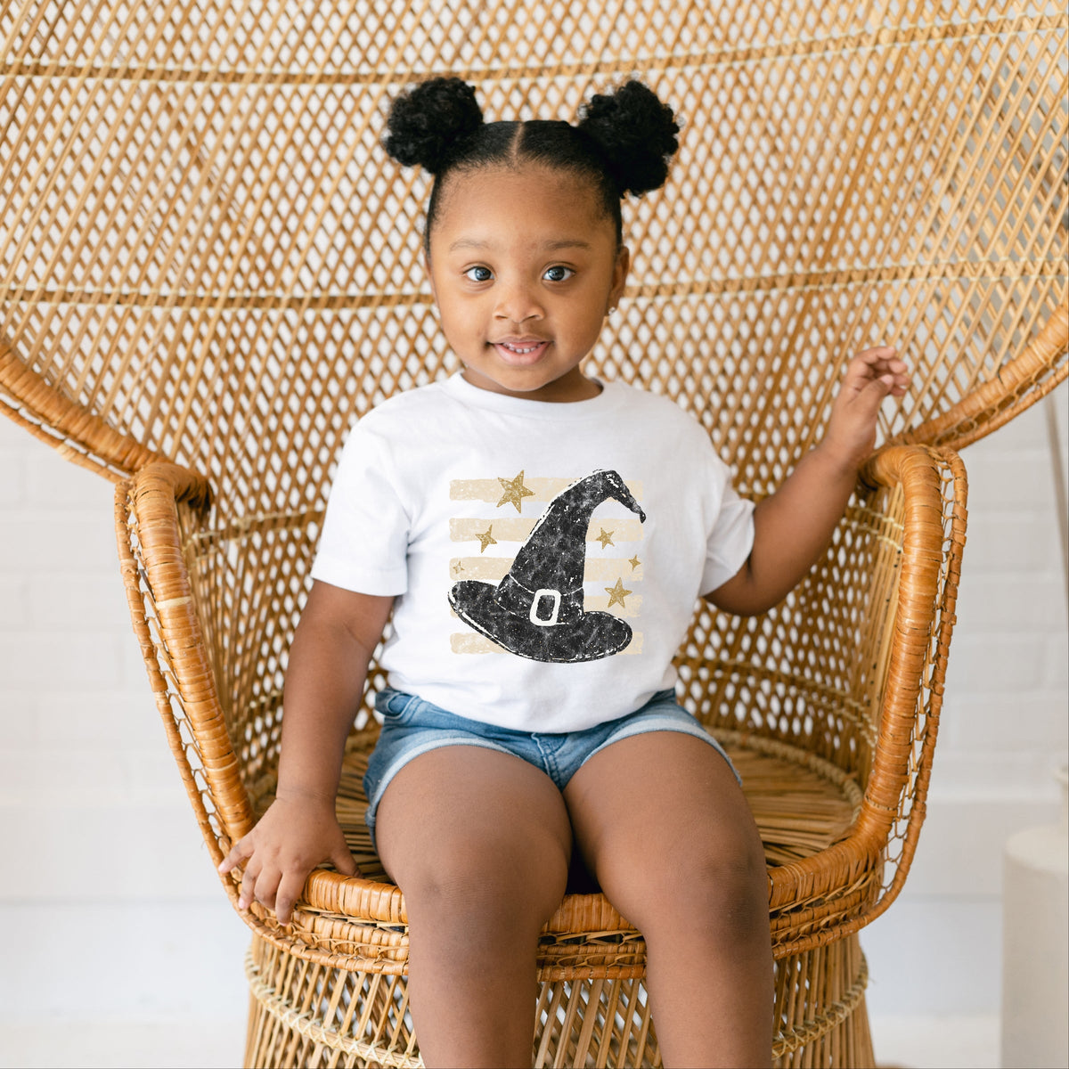 Witch Hat Stripes - Toddler Short Sleeve Graphic T-Shirt