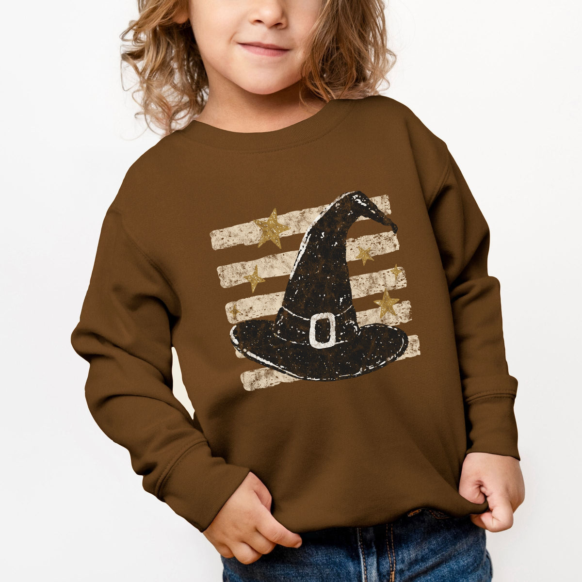 Witch Hat Stripes - Toddler Graphic Sweatshirt