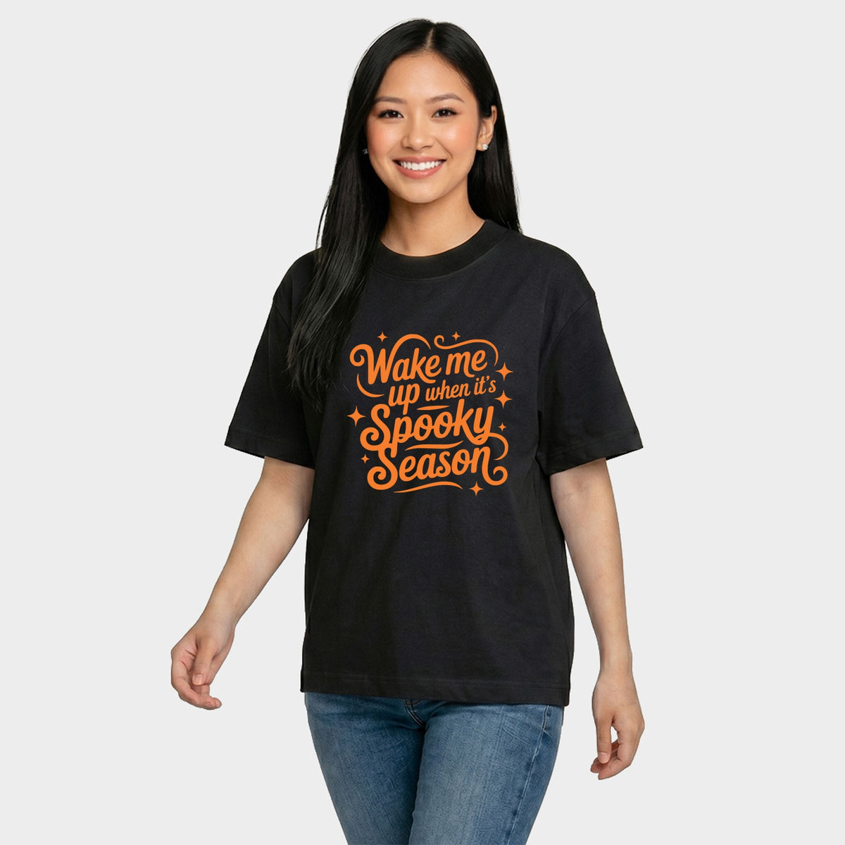 Wake Me Up When It's Spooky Season - Women's Relaxed Boxy Tee