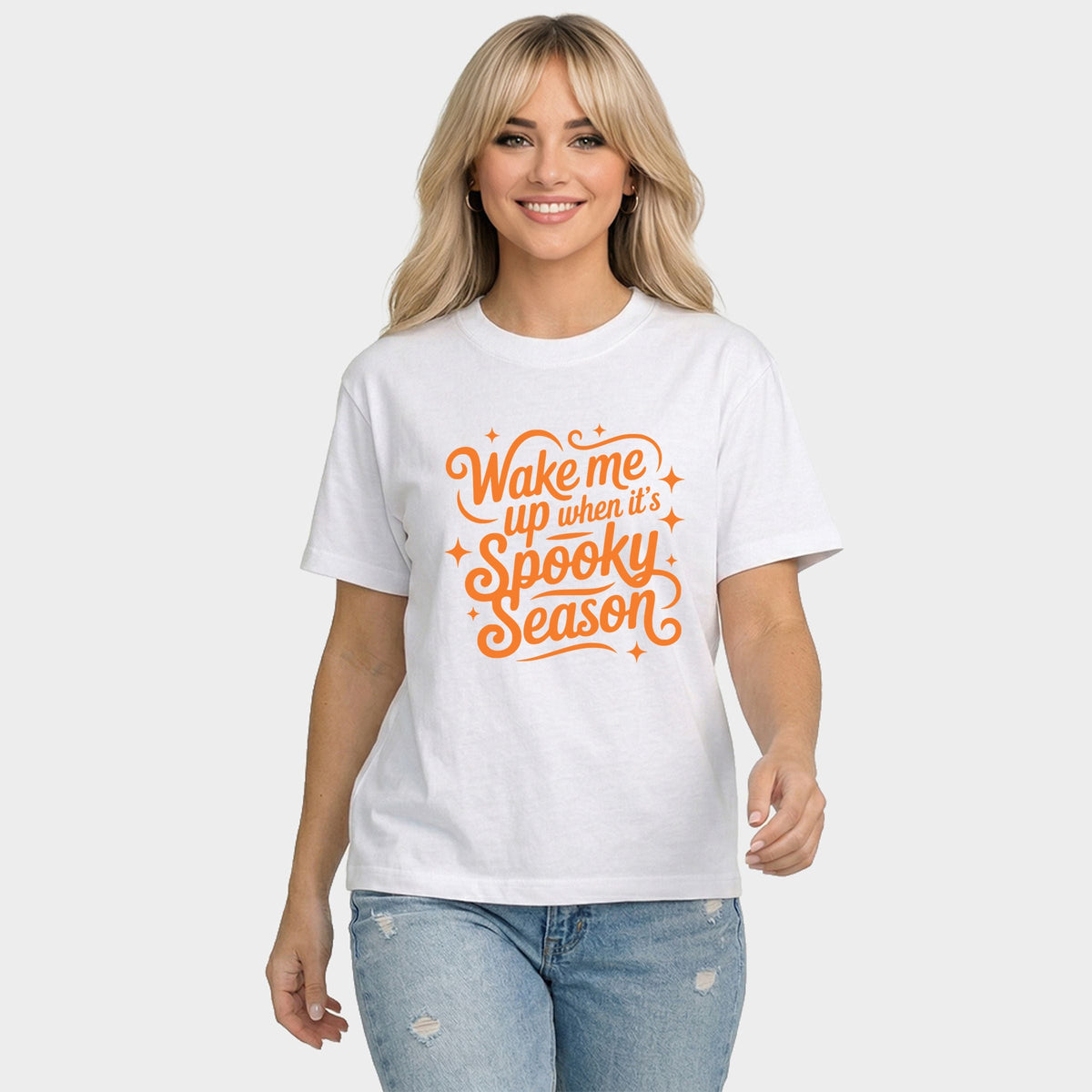 Wake Me Up When It's Spooky Season - Women's Relaxed Boxy Tee
