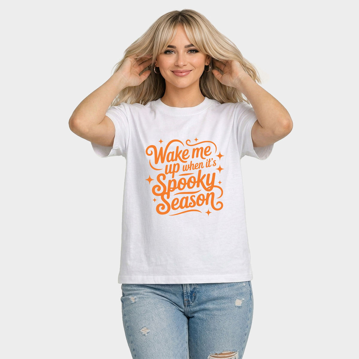 Wake Me Up When It's Spooky Season - Women's Relaxed Boxy Tee