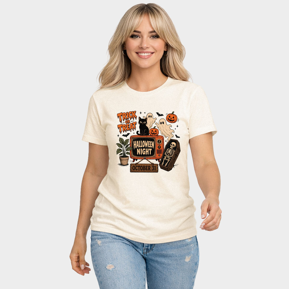 Trick Or Treat TV - Women's Short Sleeve Graphic T-Shirt