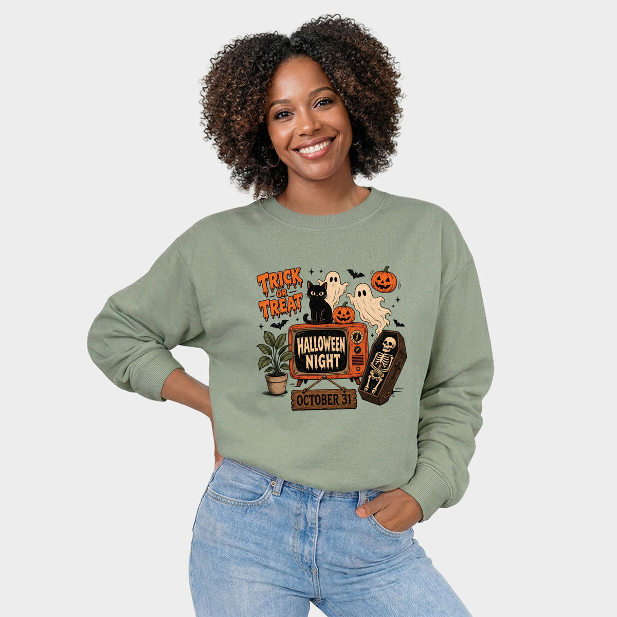 Trick Or Treat TV - Women's Graphic Sweatshirt